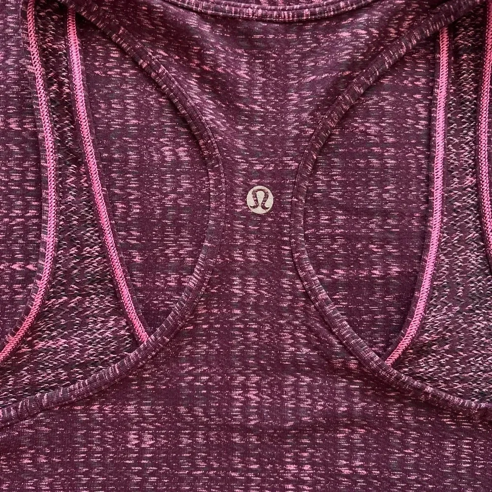 Women’s Lululemon Cool Racerback Tank Top Ziggy Wee August Glo Maroon Red Gym